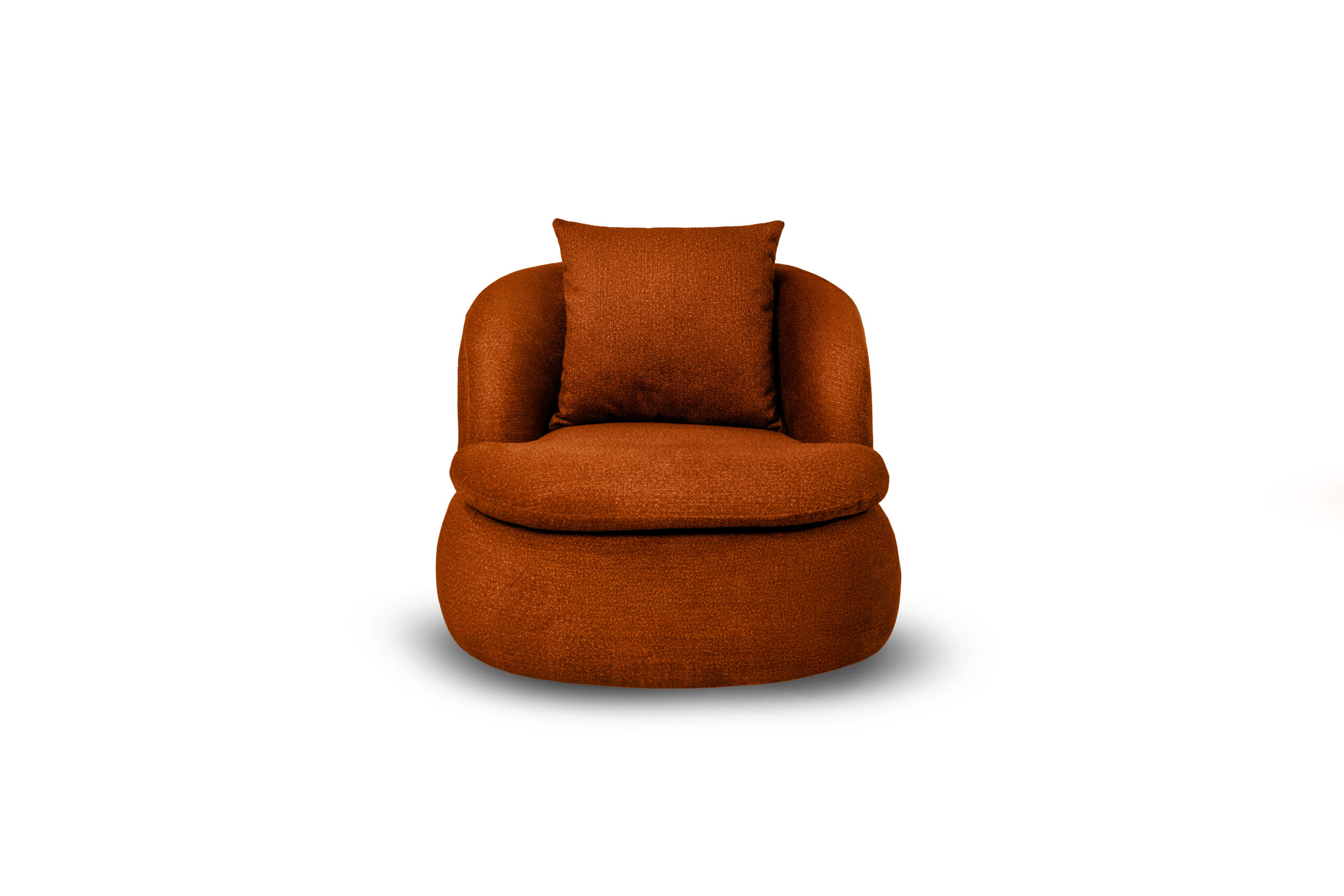 Poltrona terracota de formas arredondadas - Nuvvo Design